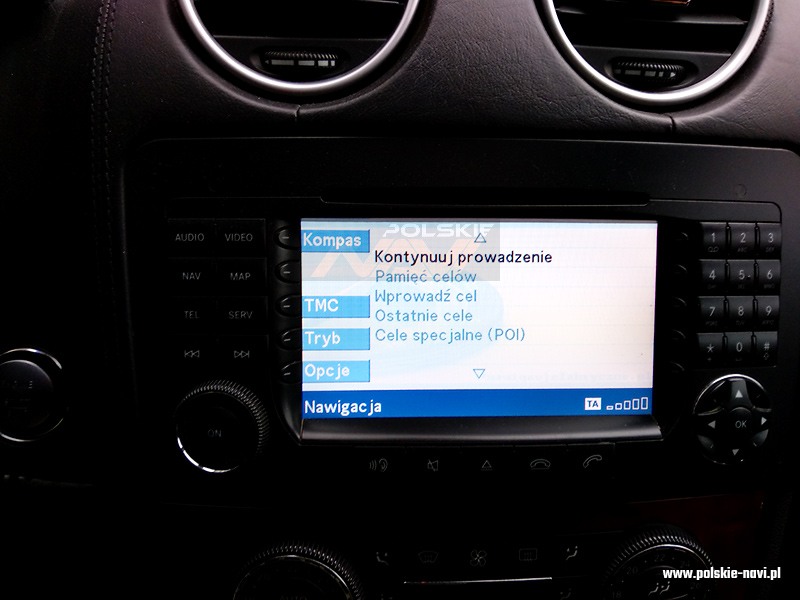 Mercedes COMAND NTG2 Tłumaczenie nawigacji - Polskie menu